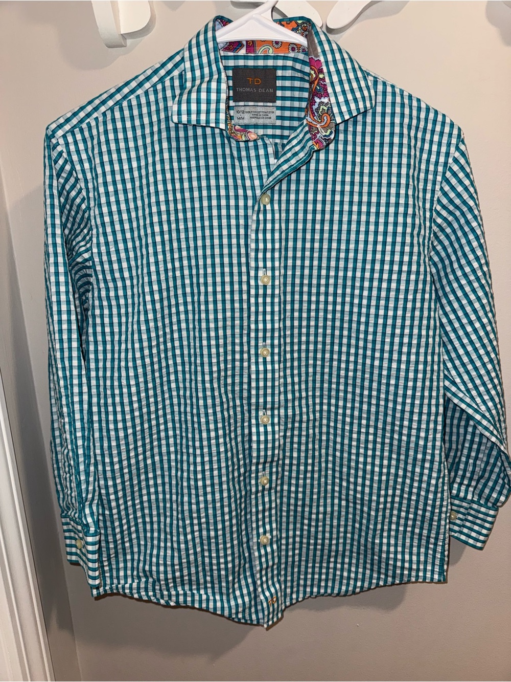 Thomas Dean Pima Cotton Button-Down Shirt